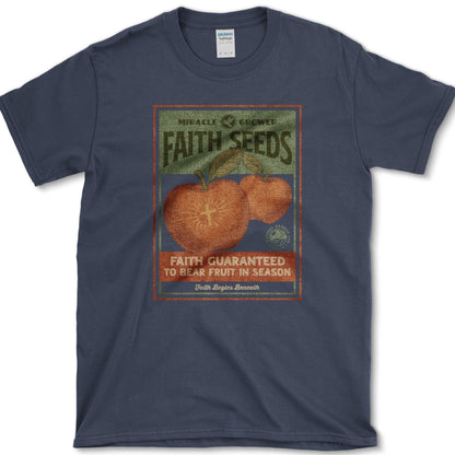 Faith Seeds Miracle Grower T-Shirt Essential Tees / S / Navy Physical Item