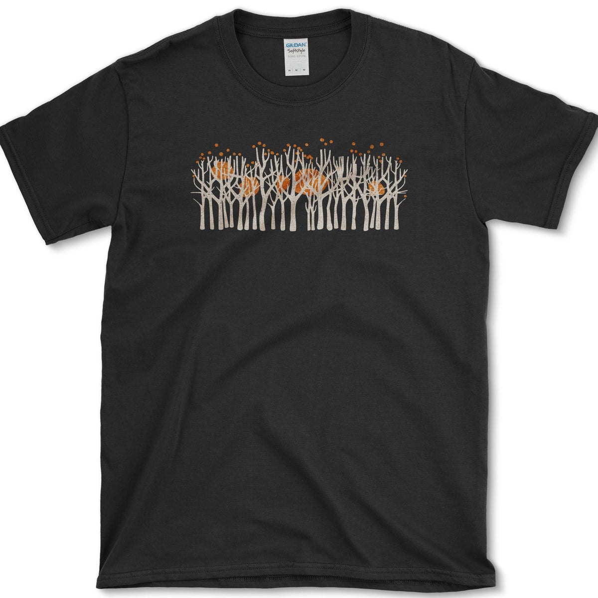 Fall Trees T-Shirt Black / S Essential Tees