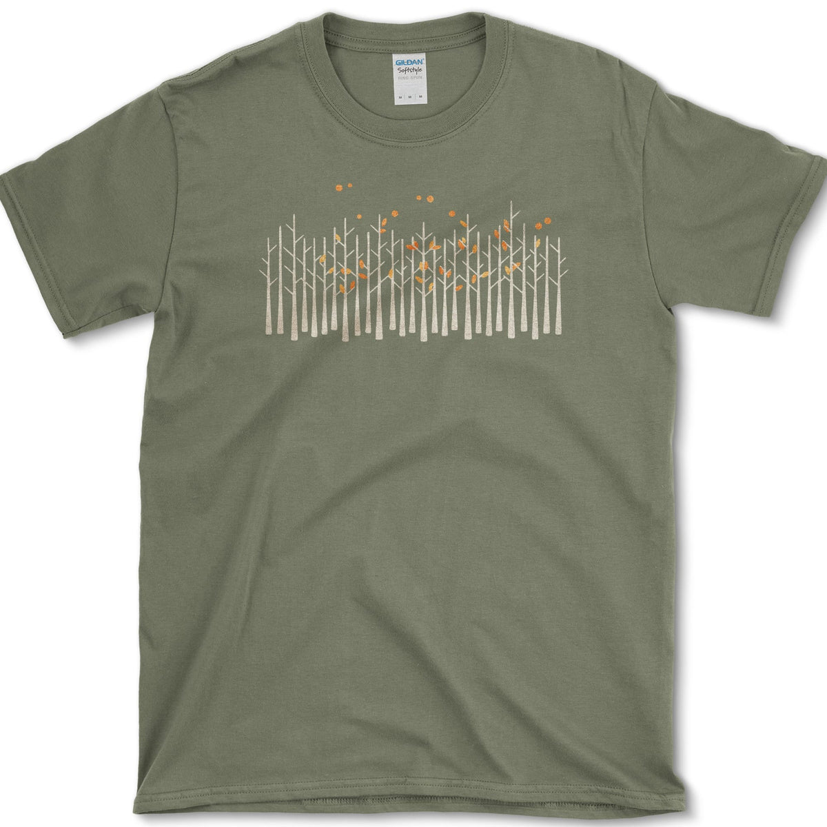 Fall Trees T-Shirt Military Green / S Essential Tees