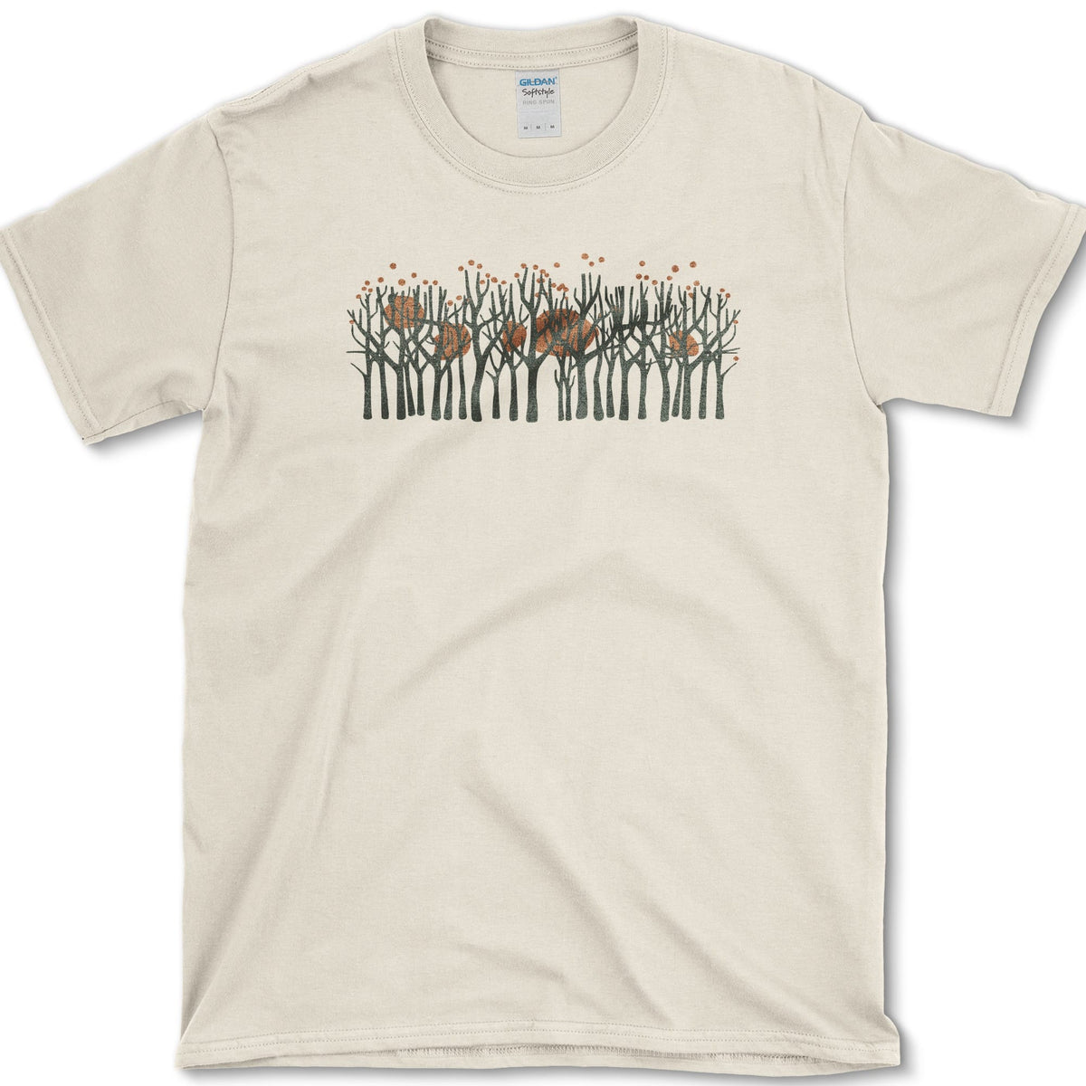 Fall Trees T-Shirt Natural / S Essential Tees