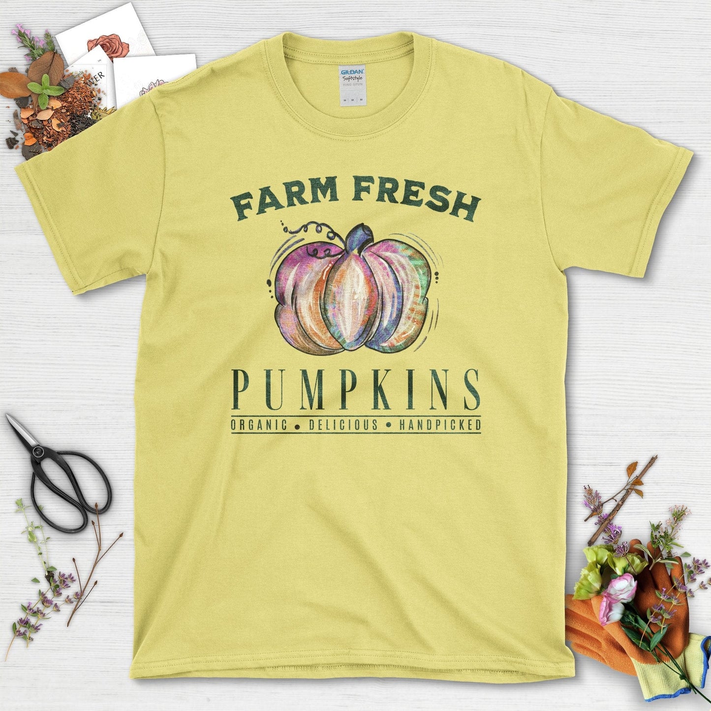 Farm Fresh Pumpkins T-Shirt Cornsilk / S / T-Shirts Physical Item