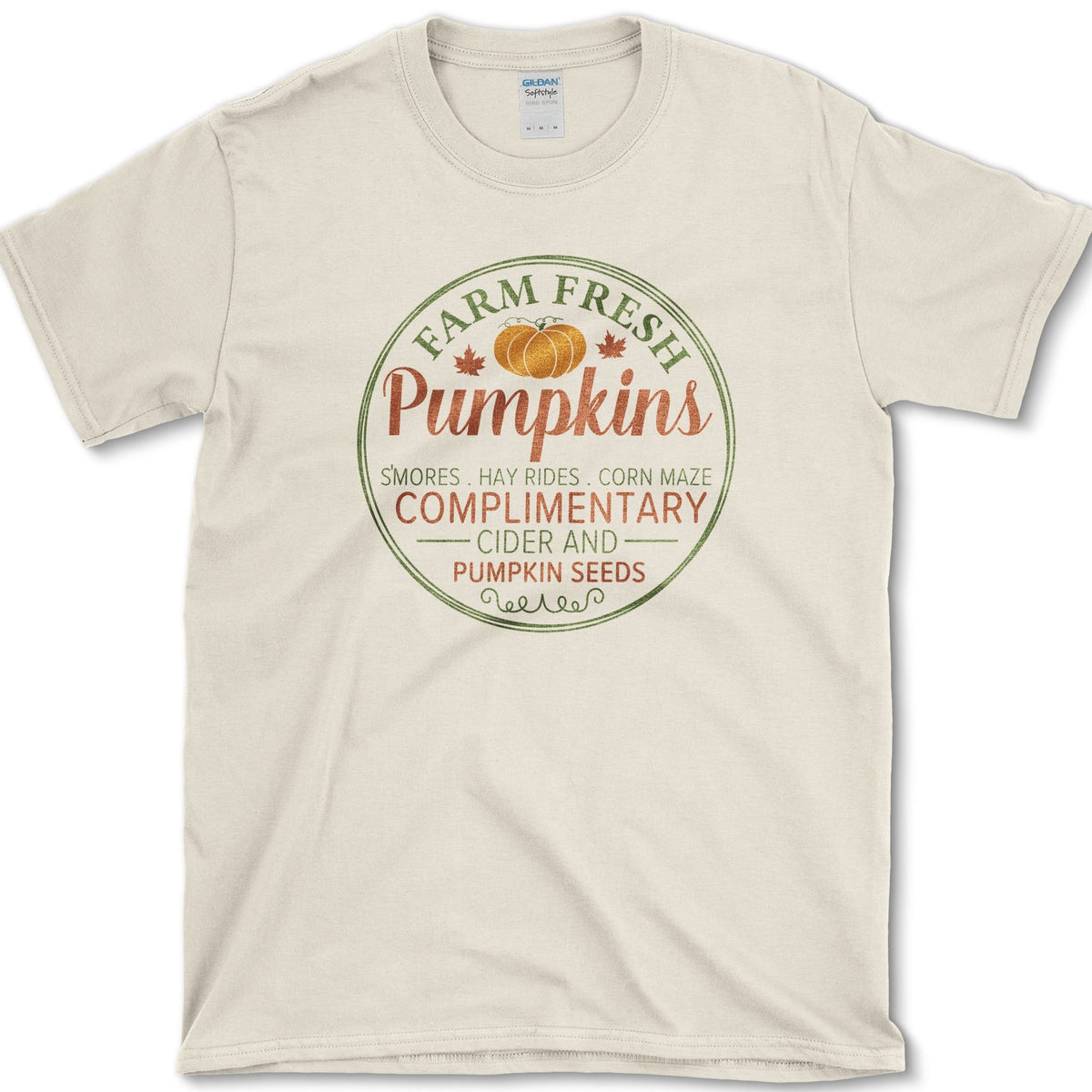 Farm Fresh Pumpkins T-Shirt Natural / S Essential Tees