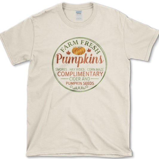 Farm Fresh Pumpkins T-Shirt Natural / S Essential Tees