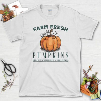 Farm Fresh Pumpkins T-Shirt White / S / T-Shirts Physical Item