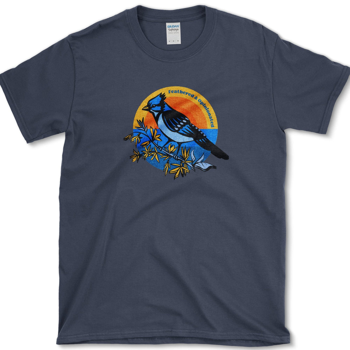 Feathered & Opinionated Birds T-Shirt Navy / S Essential Tees