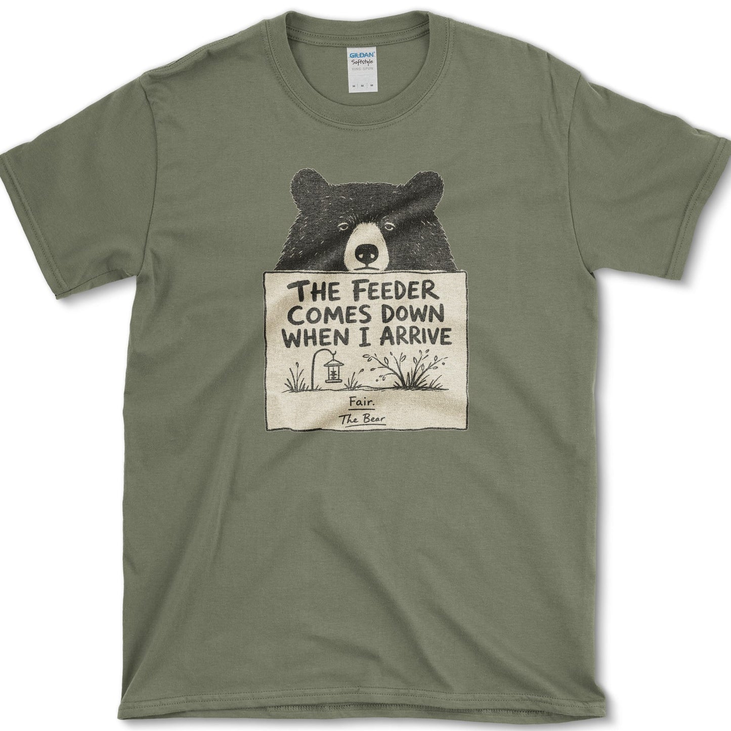 Feeder Comes Down T-Shirt Military Green / S Essential Tees