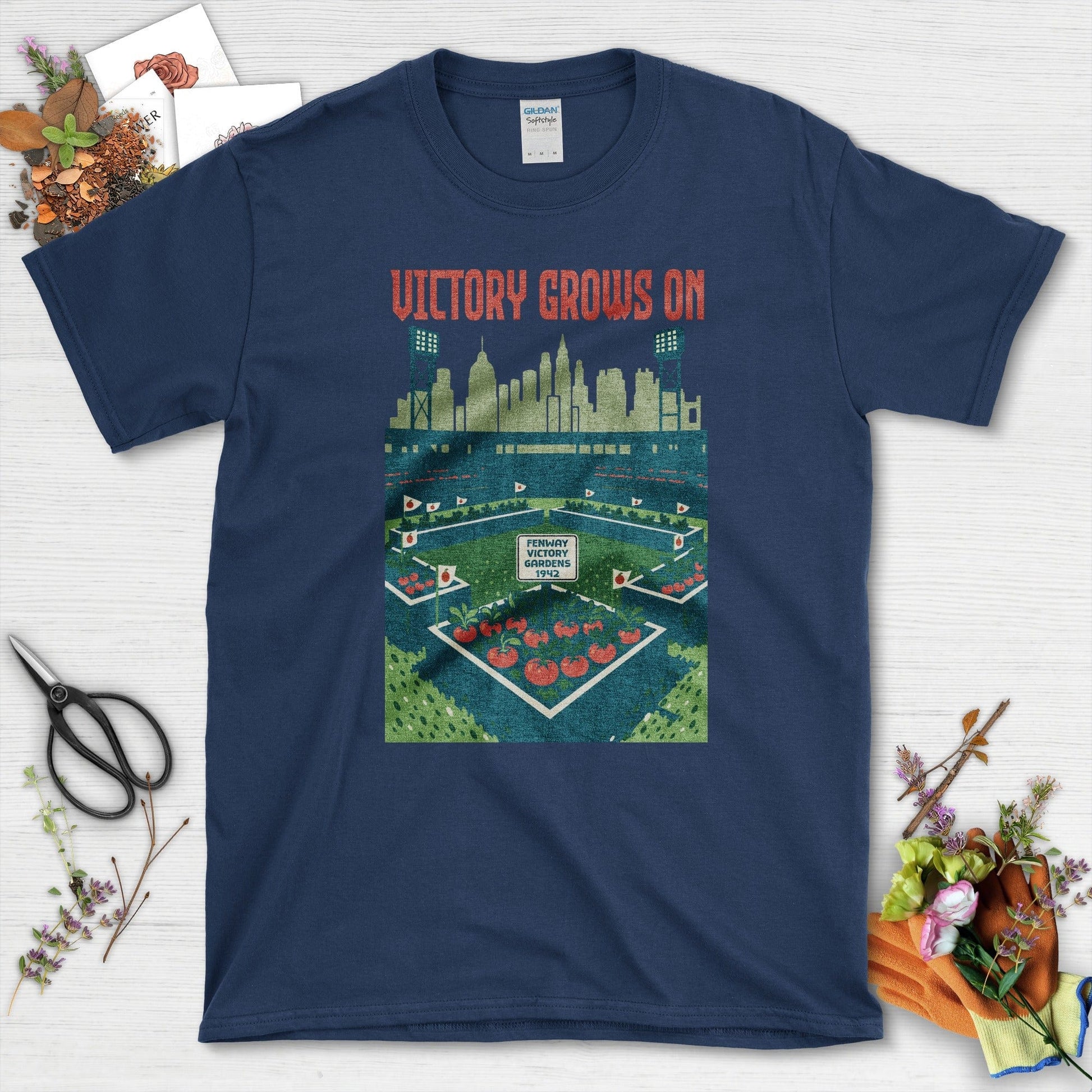 Fenway Victory Gardens T-Shirt T-Shirts / S / Navy Physical Item