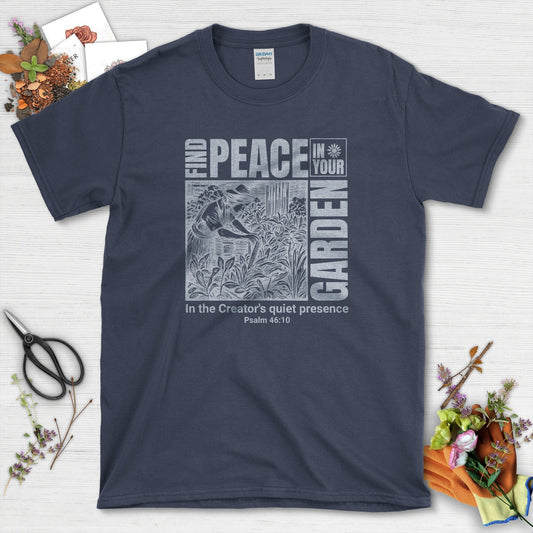 Find Peace in Your Garden T-Shirt Navy / S Essential Tees