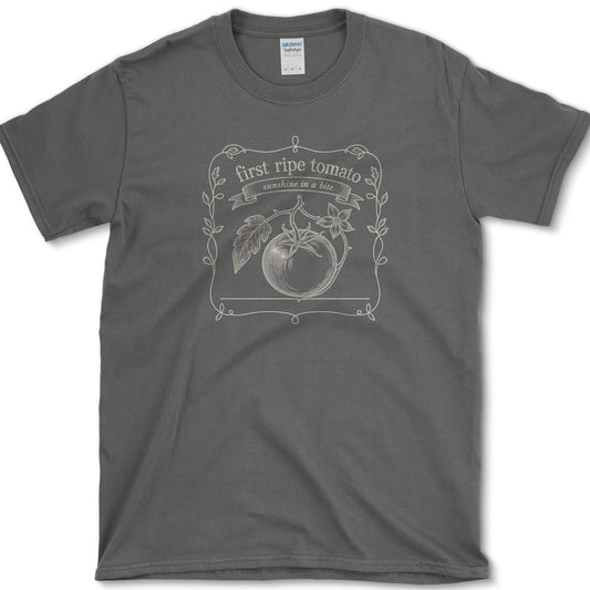 First Ripe Tomato T-Shirt S / Dark Heather Essential Tees