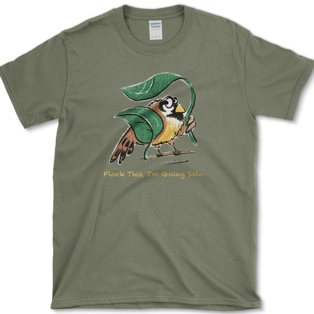 Flock This Going Solo T-Shirt Military Green / S Essential Tees