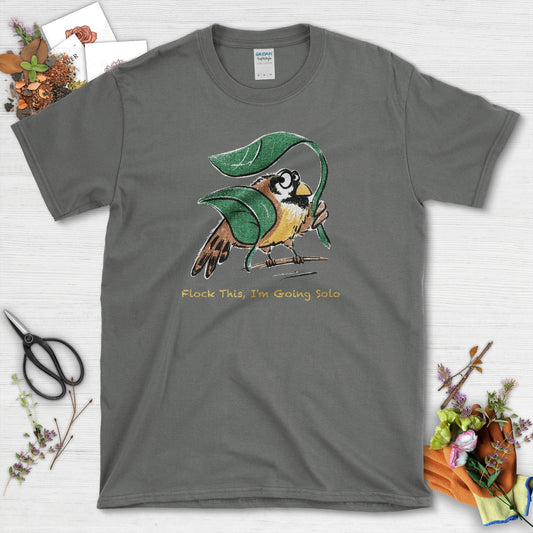 Flock This Going Solo T-Shirt T-Shirts / S / Charcoal Physical Item