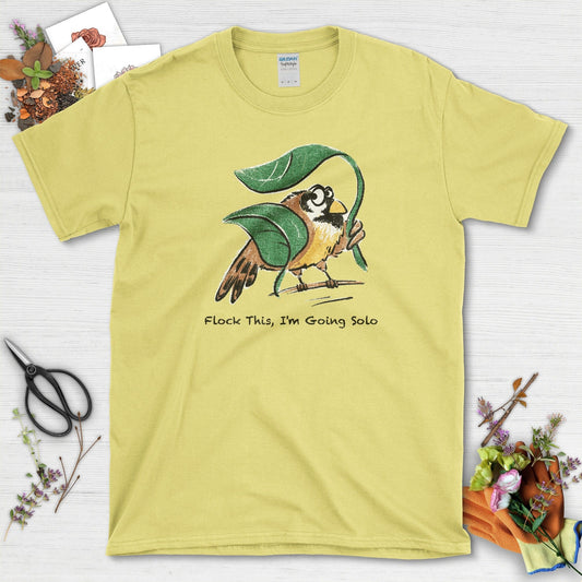 Flock This Going Solo T-Shirt T-Shirts / S / Cornsilk Physical Item