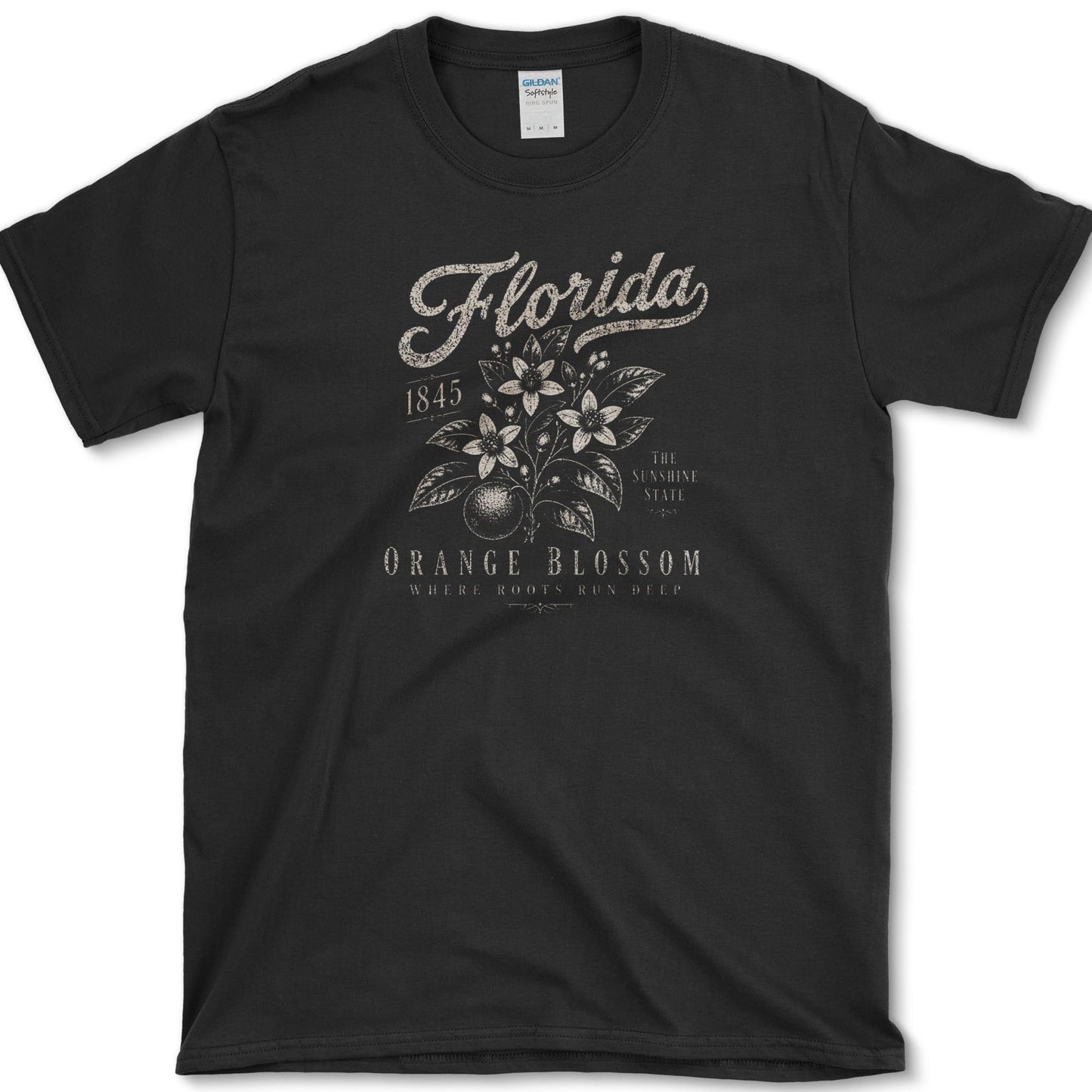 Florida Orange Blossom T-Shirt S / Black Essential Tees