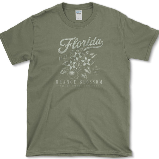 Florida Orange Blossom T-Shirt S / Military Green Essential Tees