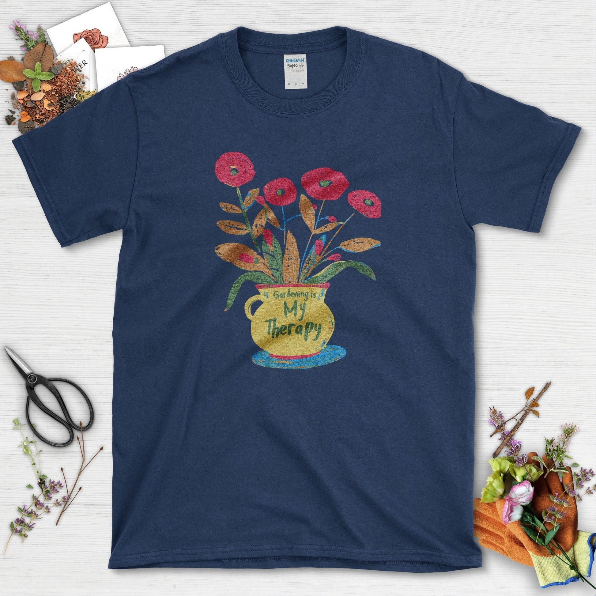 Flower Vase Gardening Therapy T-Shirt T-Shirt