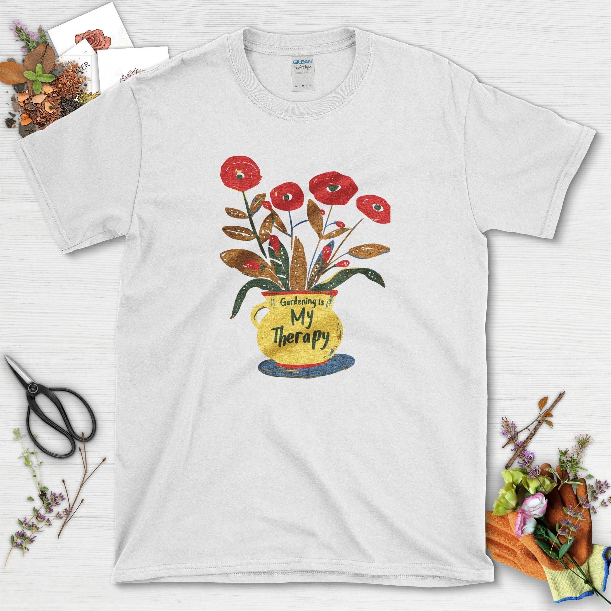 Flower Vase Gardening Therapy T-Shirt T-Shirt
