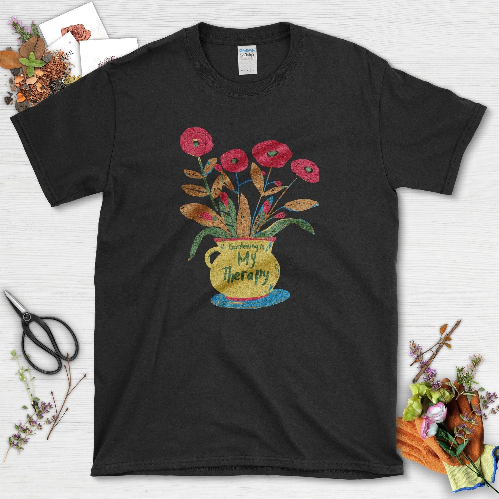 Flower Vase Gardening Therapy T-Shirt T-Shirt