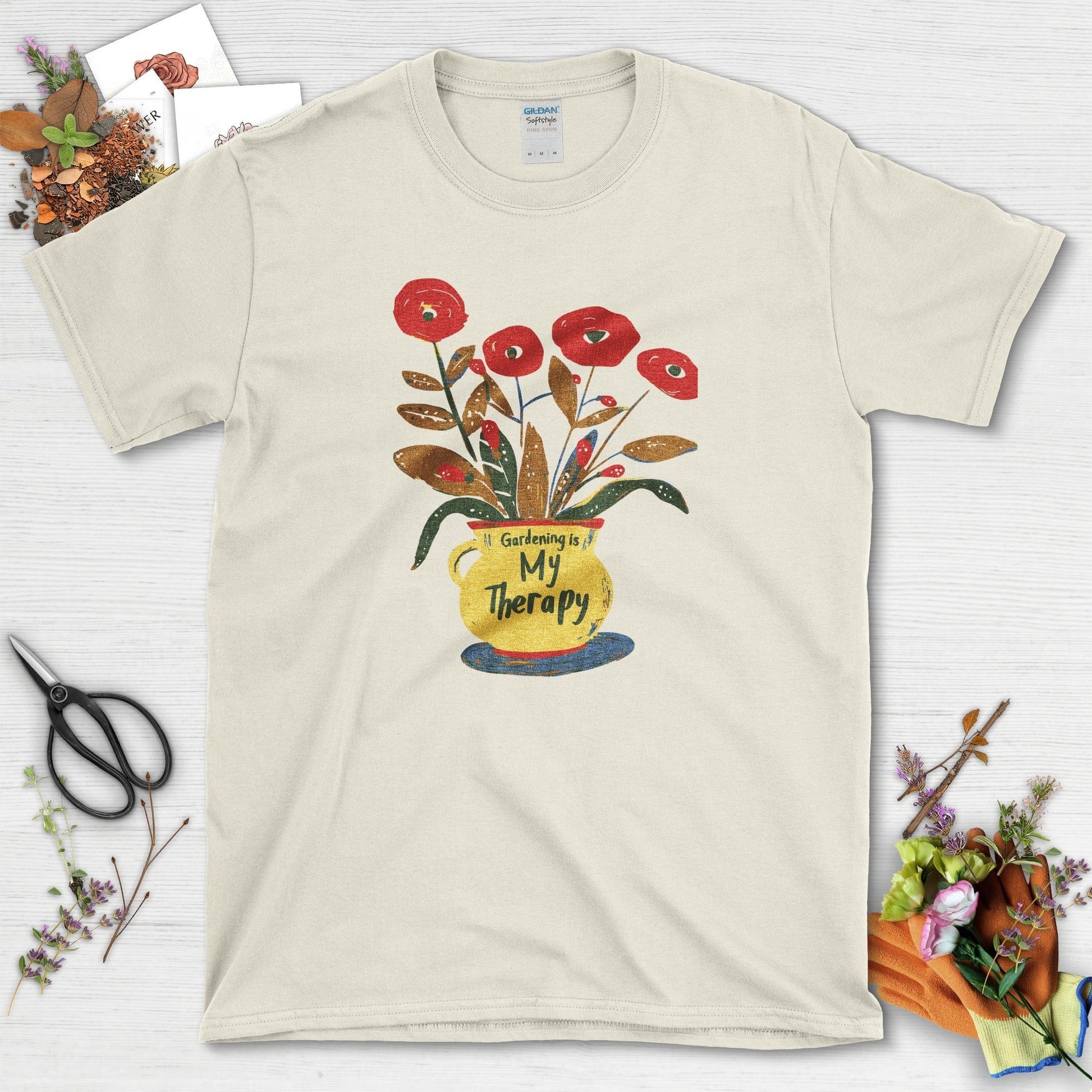 Flower Vase Gardening Therapy T-Shirt T-Shirt