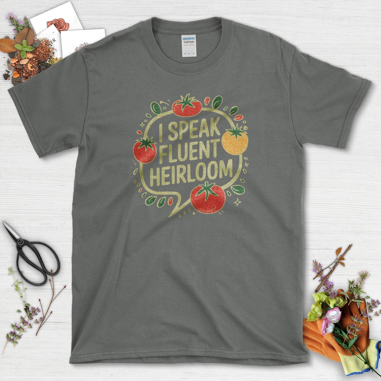 Fluent In Heirloom Gardener T-Shirt Charcoal / S T-Shirt