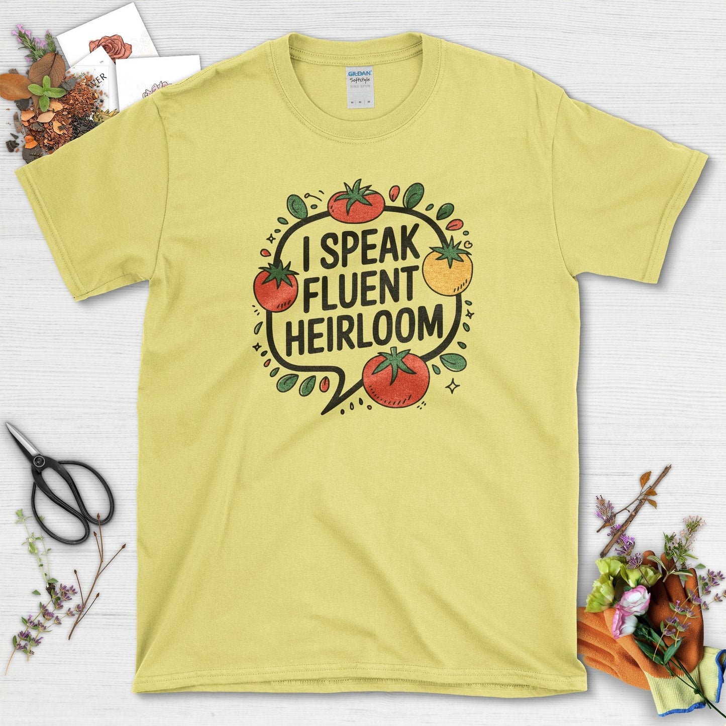 Fluent In Heirloom Gardener T-Shirt Cornsilk / S T-Shirt
