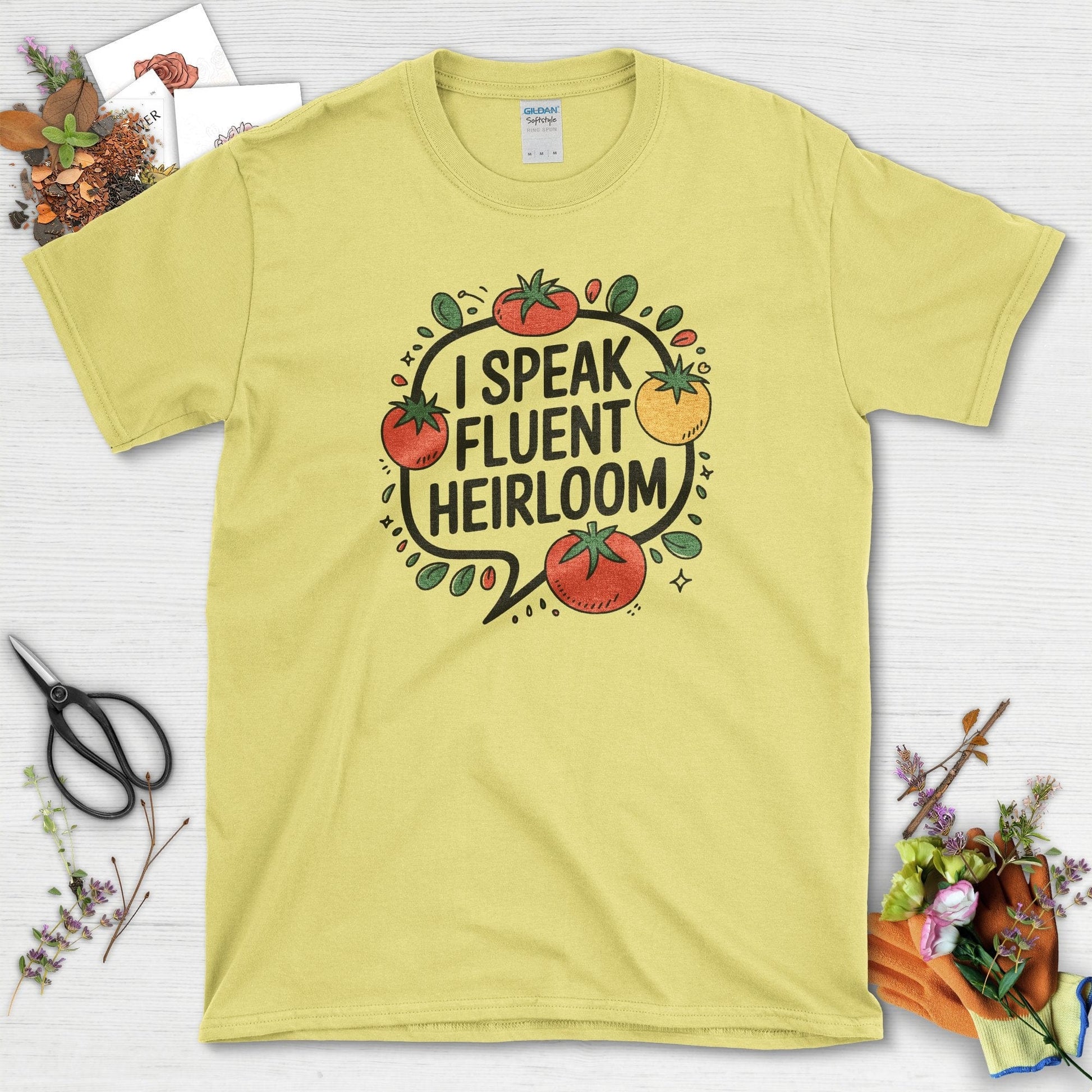 Fluent In Heirloom Gardener T-Shirt Cornsilk / S T-Shirt