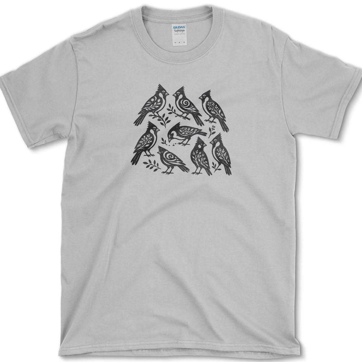 Folk Art Cardinals T-Shirt Sport Grey / S Essential Tees
