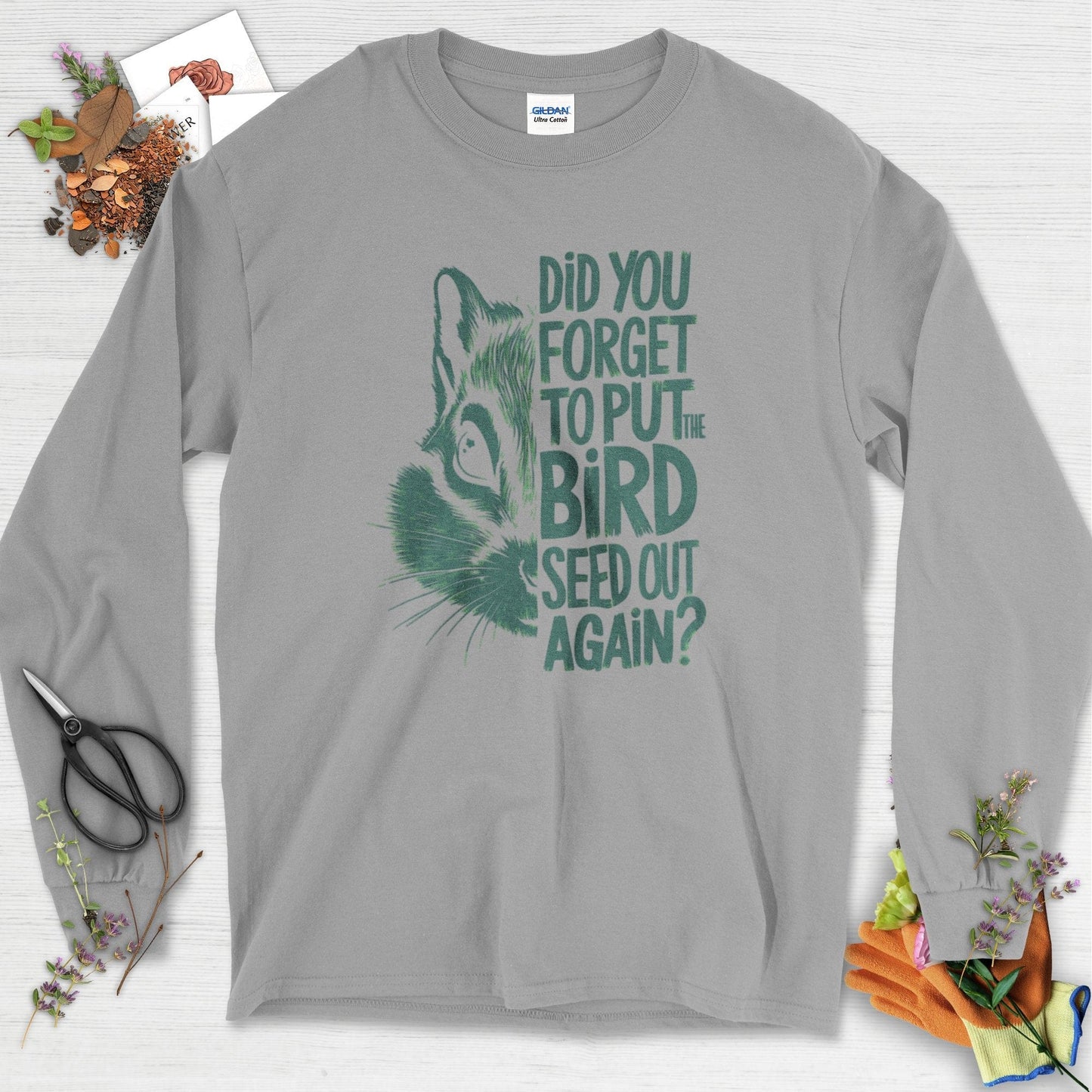 Forget The Bird Seed Long Sleeve Sport Grey / S T-Shirt