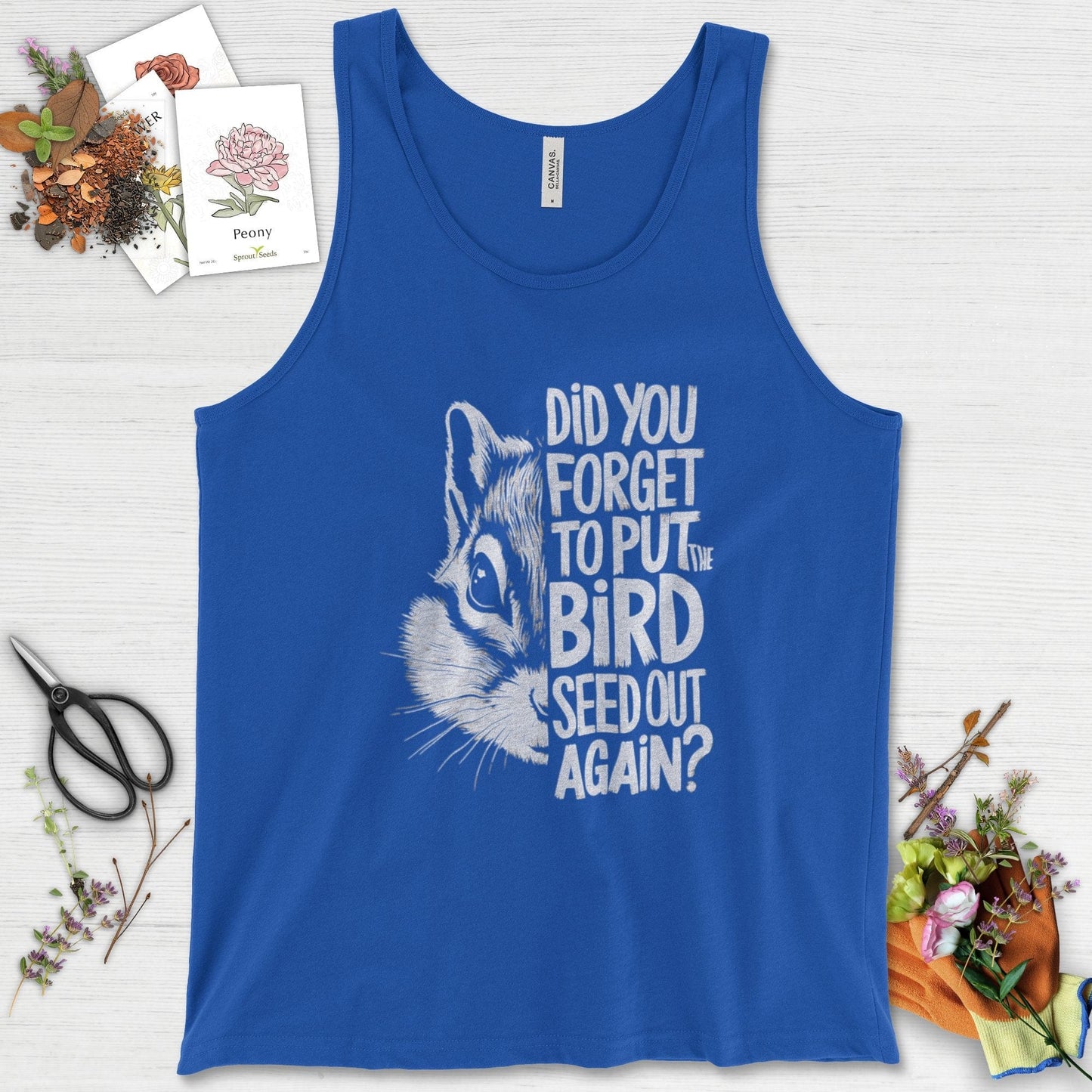 Forget The Bird Seed Tank Top True Royal / XS Physical Item