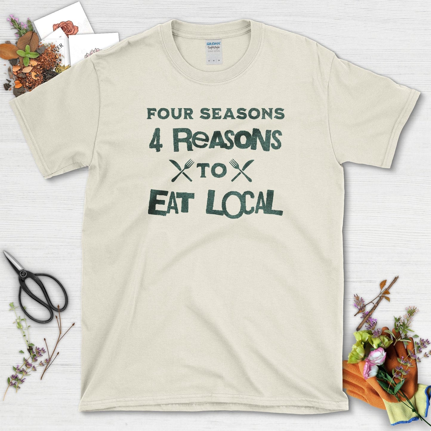 Four Reasons to Eat Local T-Shirt Natural / S T-Shirt