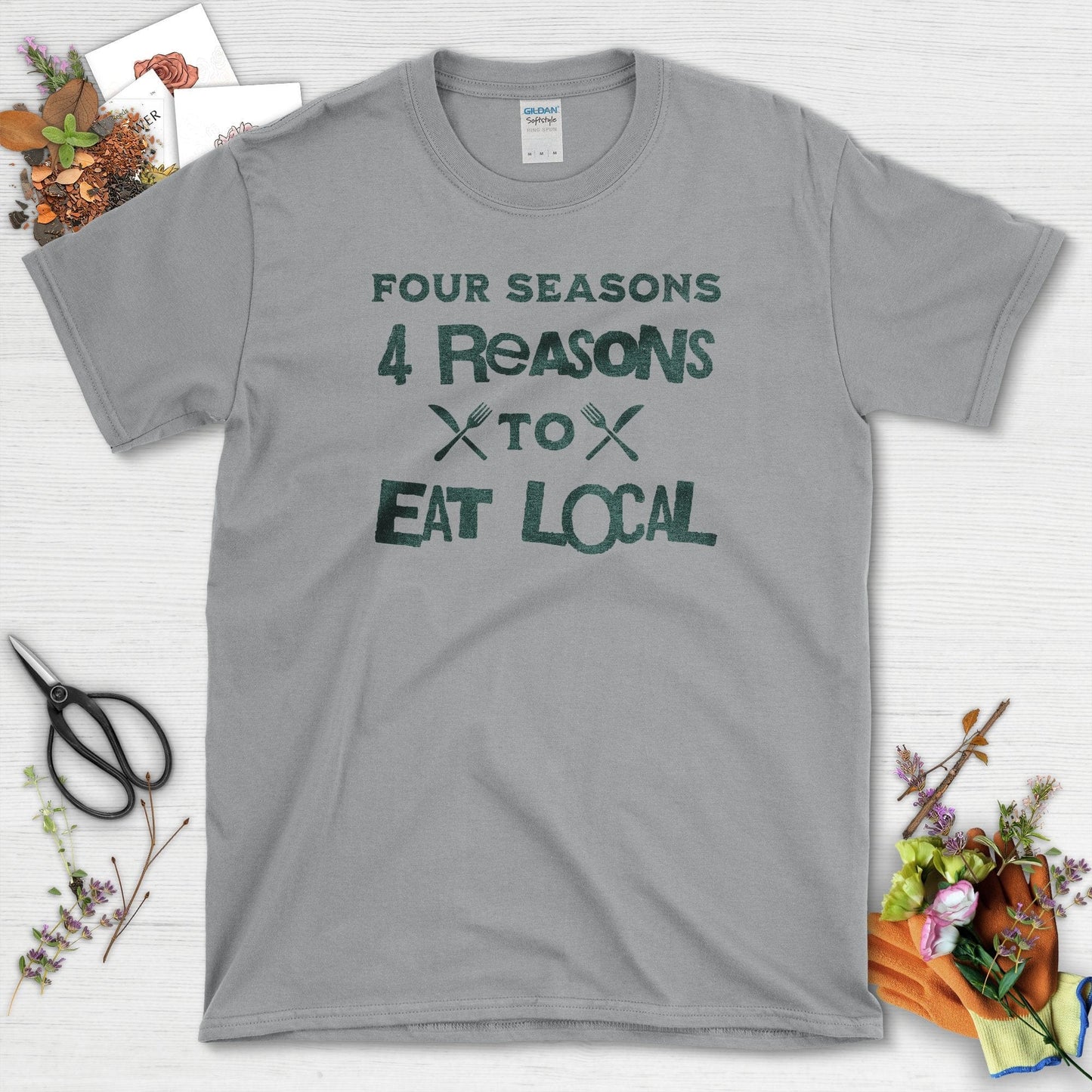 Four Reasons to Eat Local T-Shirt Sport Grey / S T-Shirt