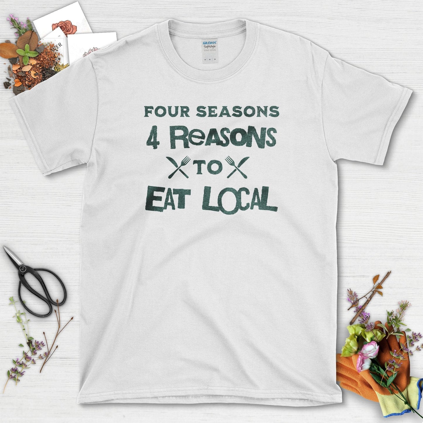 Four Reasons to Eat Local T-Shirt White / S T-Shirt