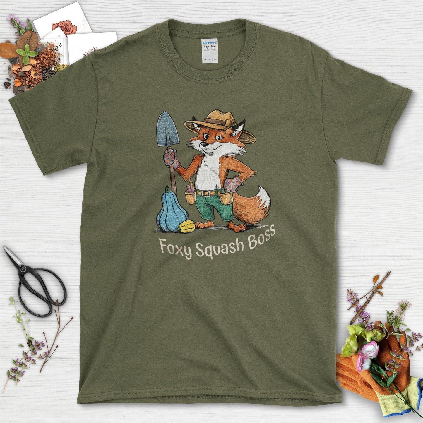 Foxy Squash Boss T-Shirt Military Green / S Physical Item