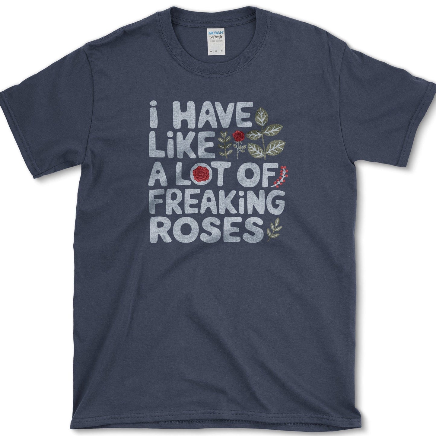 Freaking Roses T-Shirt Essential Tees / S / Navy Physical Item