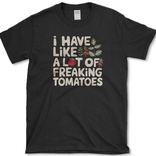 Freaking Tomatoes T-Shirt Essential Tees / S / Black Physical Item