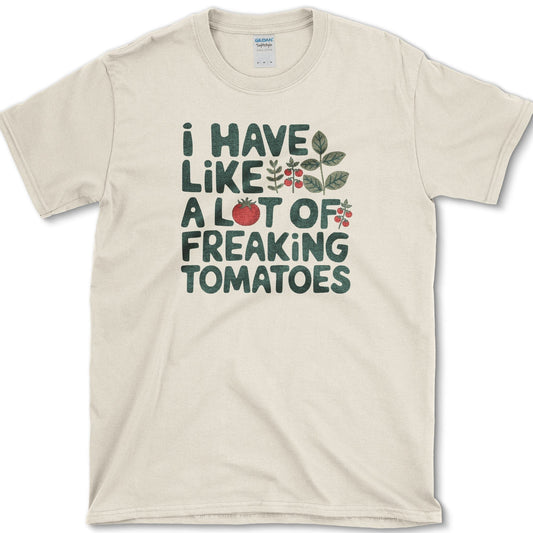 Freaking Tomatoes T-Shirt Essential Tees / S / Natural Physical Item