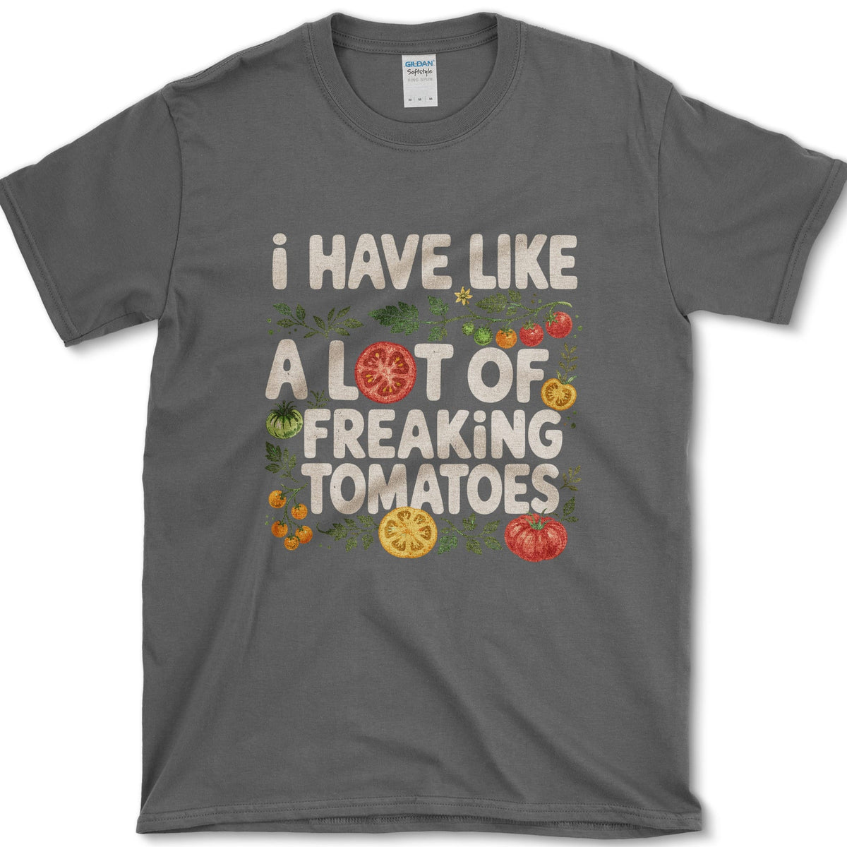 Freaking Tomatoes T-Shirt S / Dark Heather Essential Tees