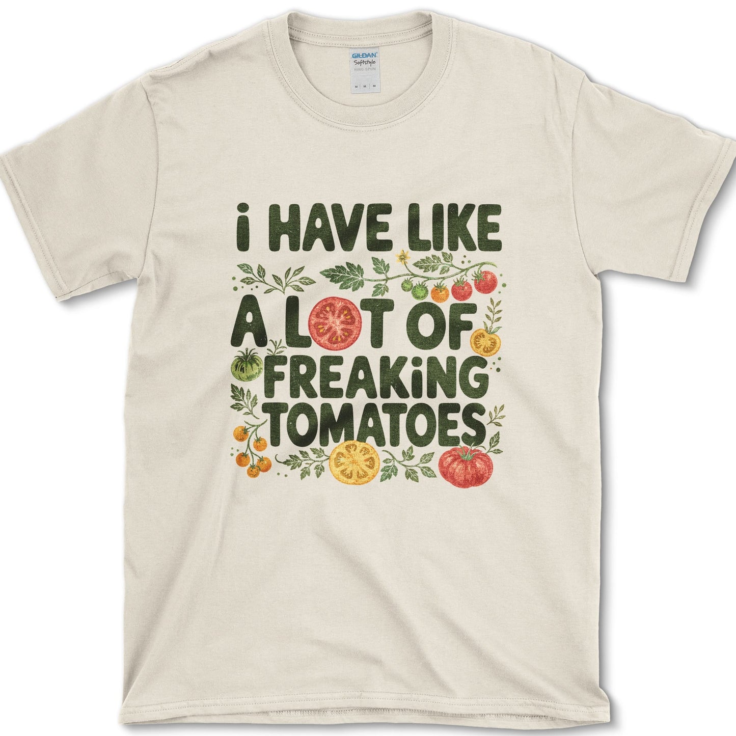 Freaking Tomatoes T-Shirt S / Natural Essential Tees