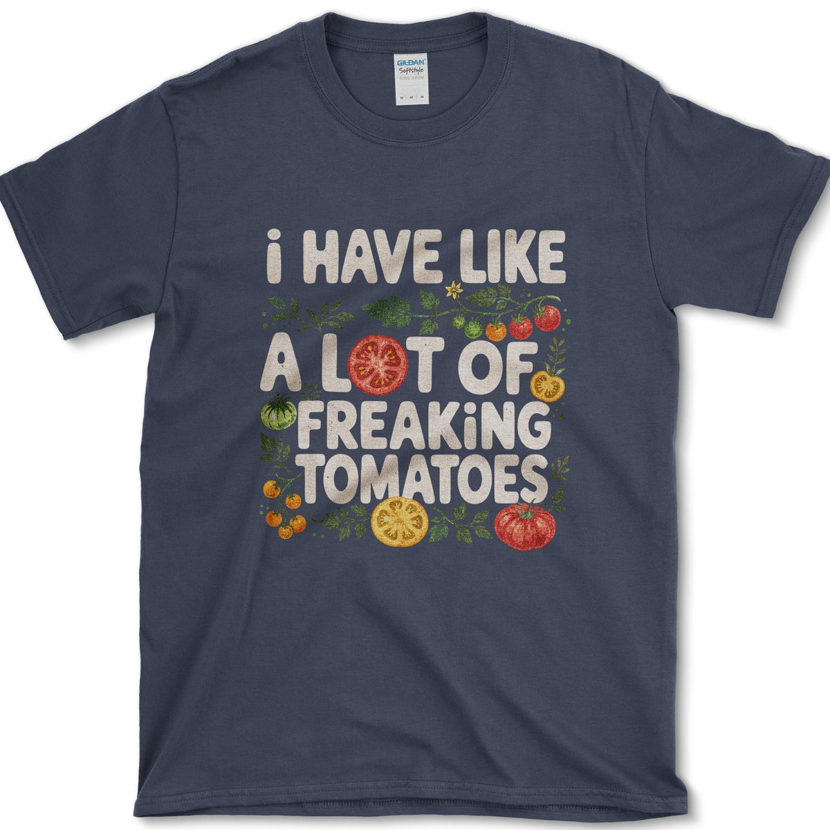Freaking Tomatoes T-Shirt S / Navy Essential Tees