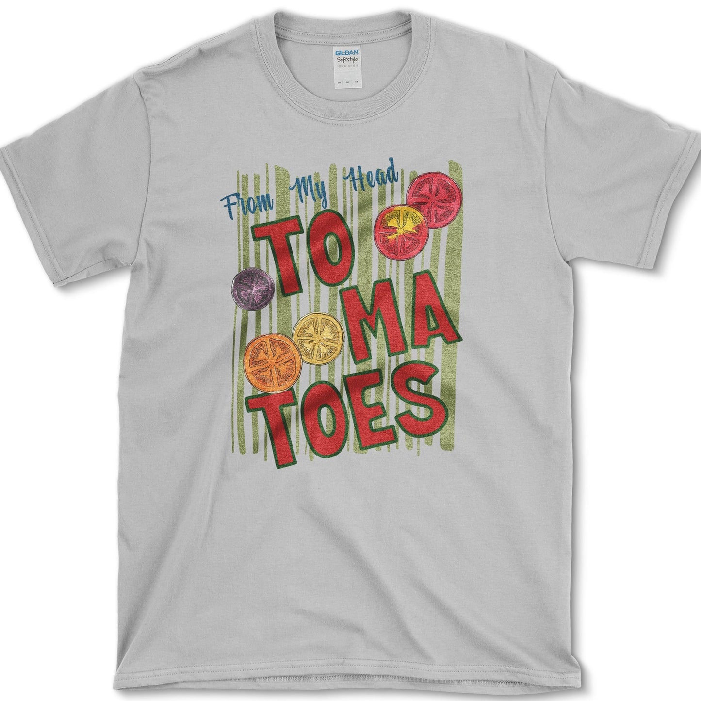 From My Head Tomatoes T-Shirt S / Sport Grey Essential Tees