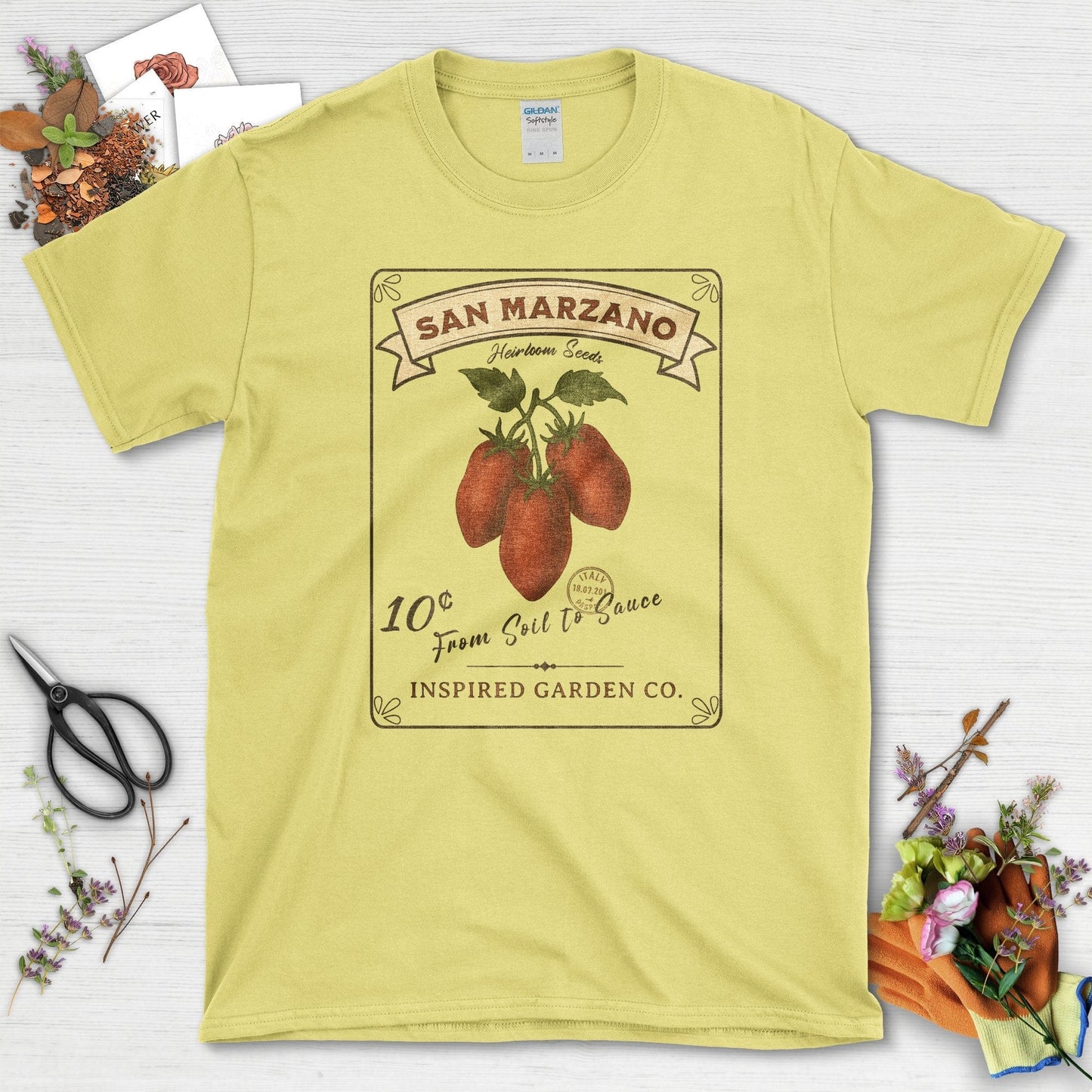 From Soil to Sauce Garden T-Shirt Cornsilk / S Physical Item