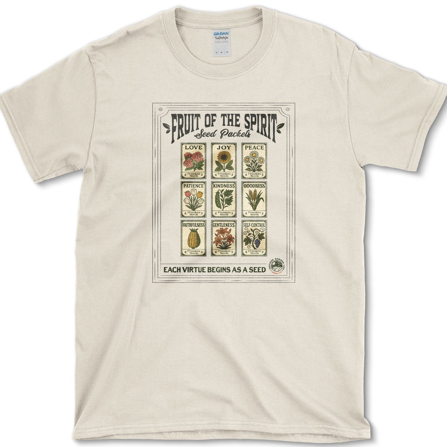 Fruit of Spirit Seed Packets T-Shirt Natural / S Physical Item