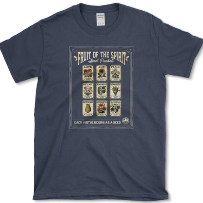 Fruit of Spirit Seed Packets T-Shirt Navy / S Physical Item