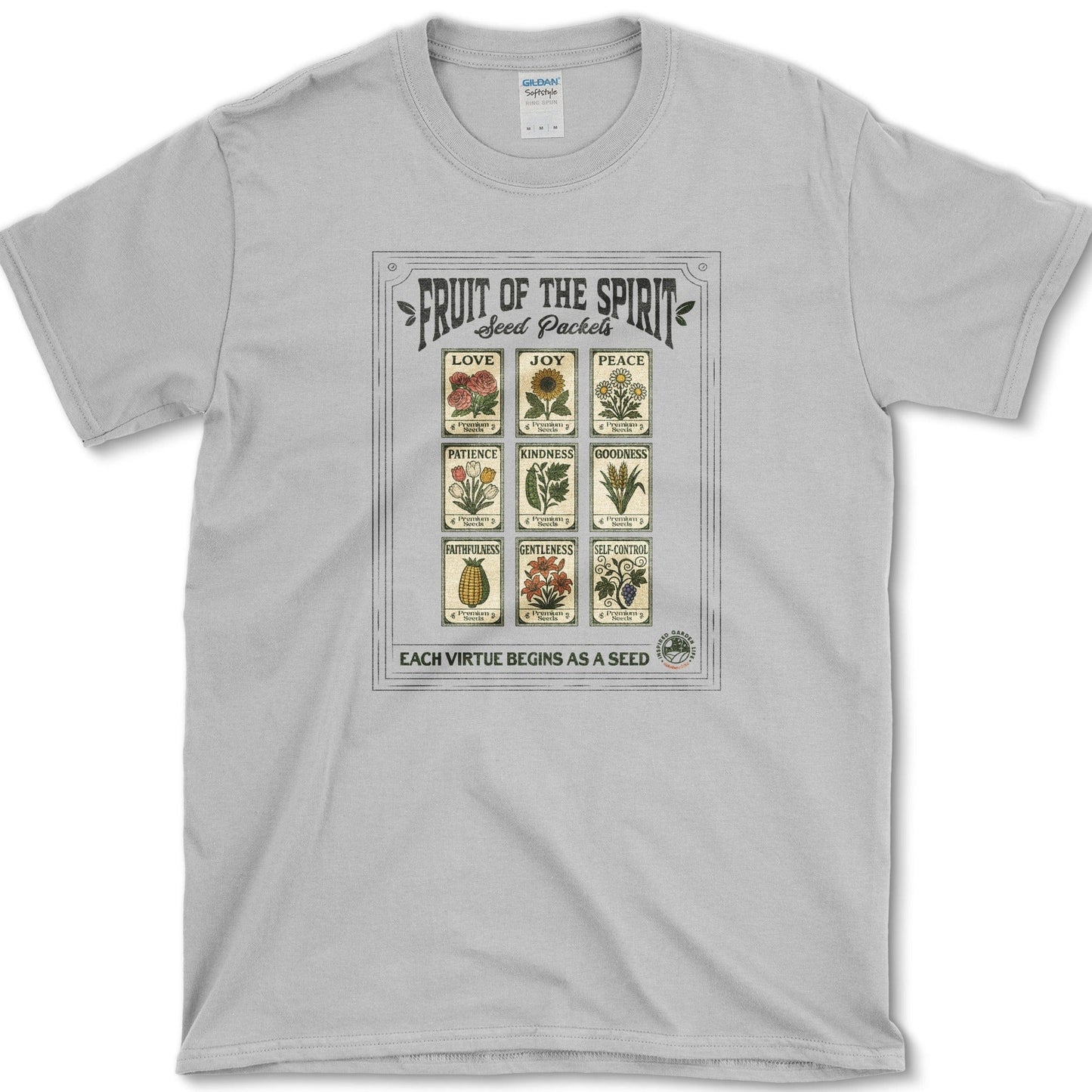 Fruit of Spirit Seed Packets T-Shirt Sport Grey / S Physical Item