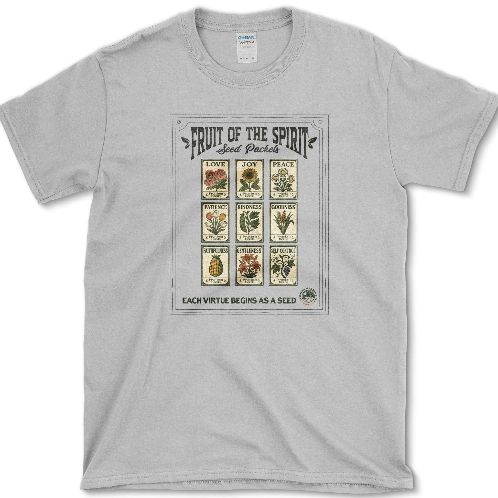 Fruit of Spirit Seed Packets T-Shirt Sport Grey / S Physical Item