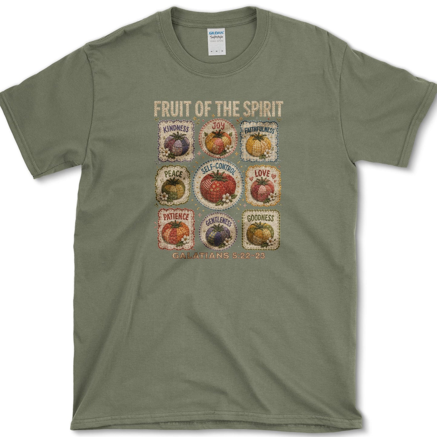Fruit of the Spirit T-Shirt S / Military Green Essential Tees