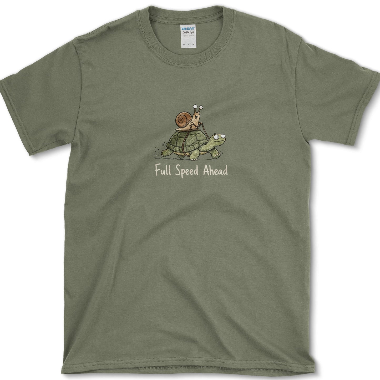 Full Speed Ahead T-Shirt Military Green / S Essential Tees