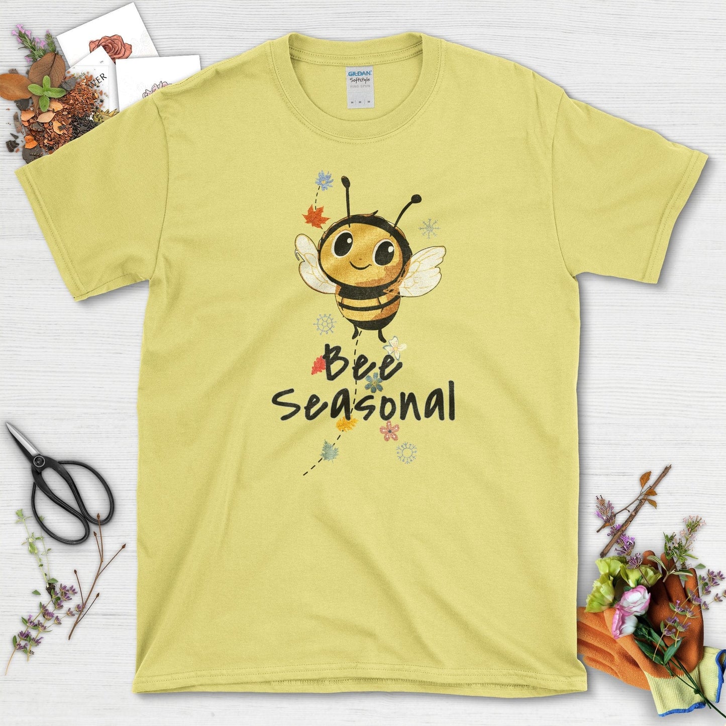 Garden-Inspired Bee Seasonal T-Shirt Cornsilk / S T-Shirt