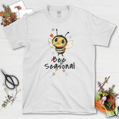 Garden-Inspired Bee Seasonal T-Shirt White / S T-Shirt