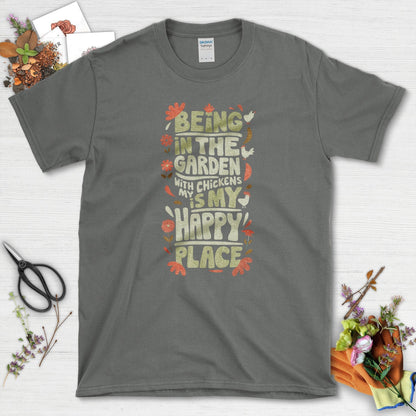 Garden Is My Happy Place T-Shirt Charcoal / S T-Shirt