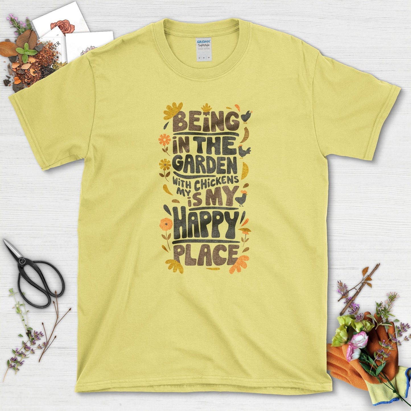 Garden Is My Happy Place T-Shirt Cornsilk / S T-Shirt